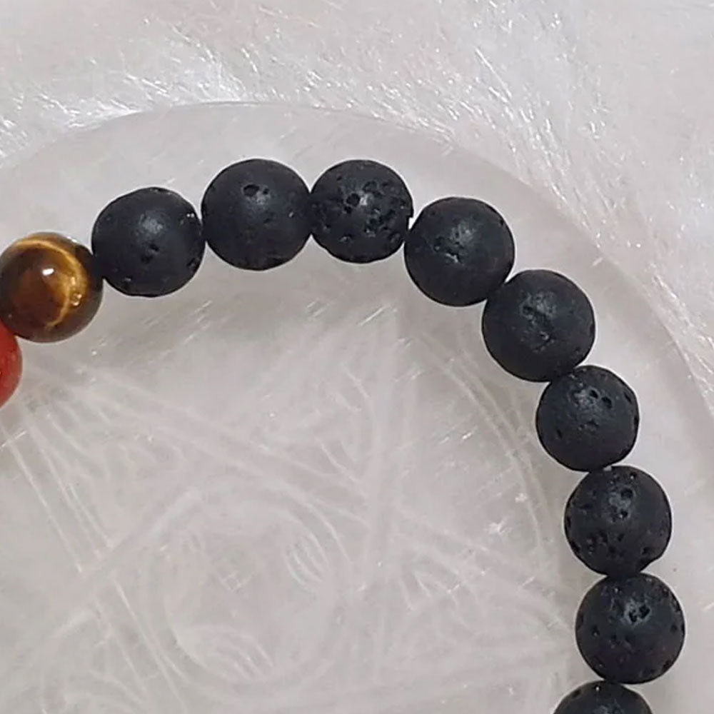 7 Chakra with Lava Beads Bracelets