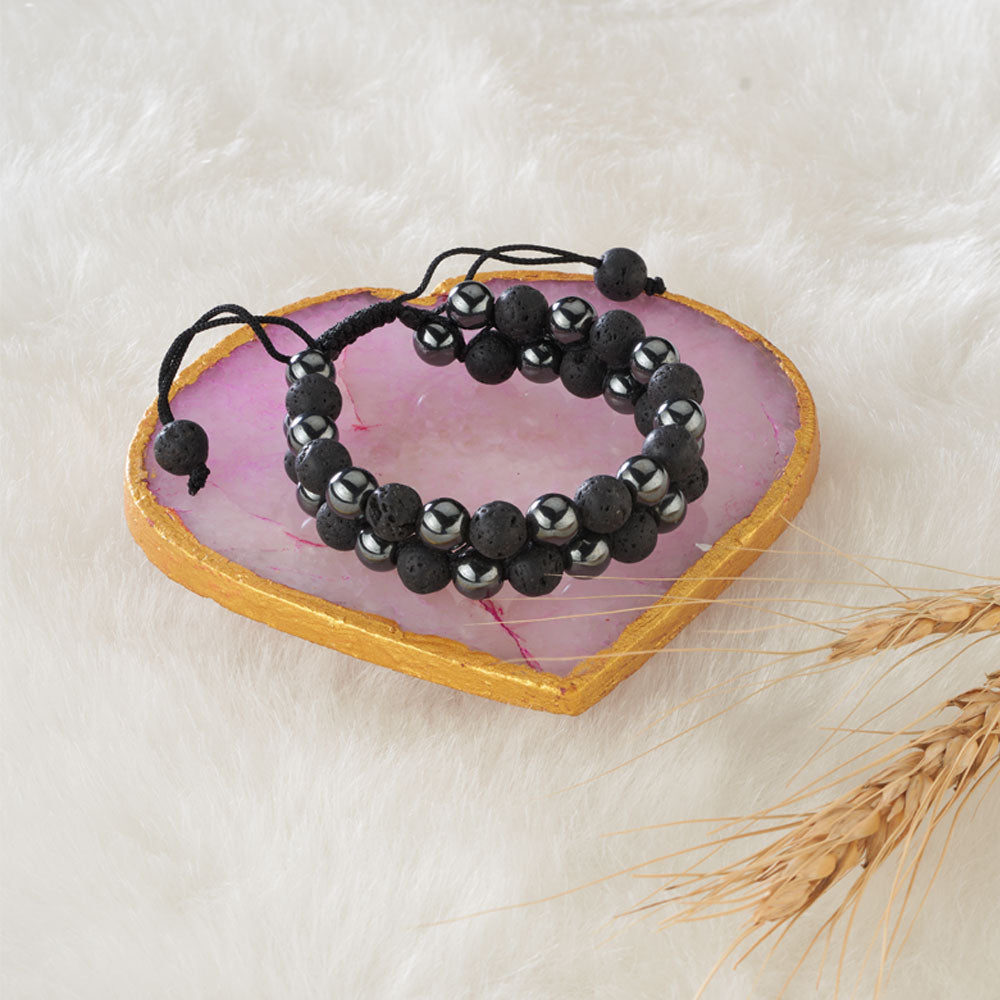 Block Volcanic Lava Stone Bracelet Men Black Classic Matte Obisidian  Labradorite Bead Jewelry Women Birthday Gift for Boyfriend - AliExpress